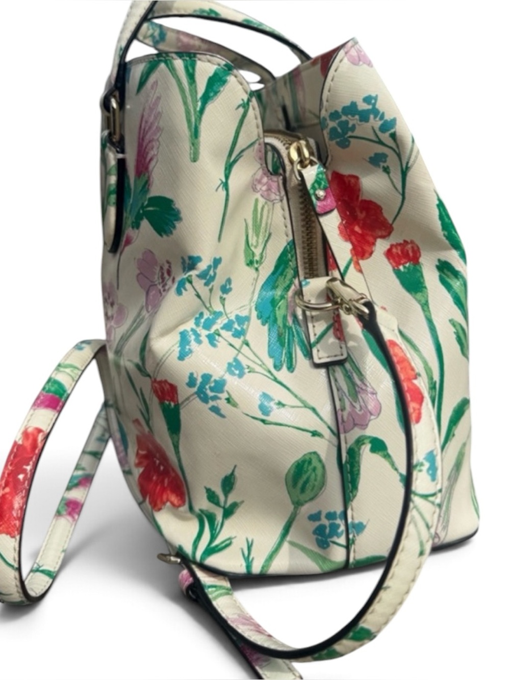 Kate Spade vintage Laurel Way Evangelie  hummingbird floral bag EUC - Picture 12 of 17